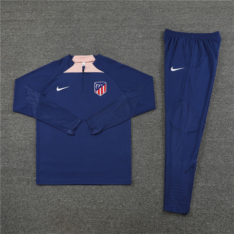 Survêtement Atlético Madrid 23-24 bleu roi (demi-zip)