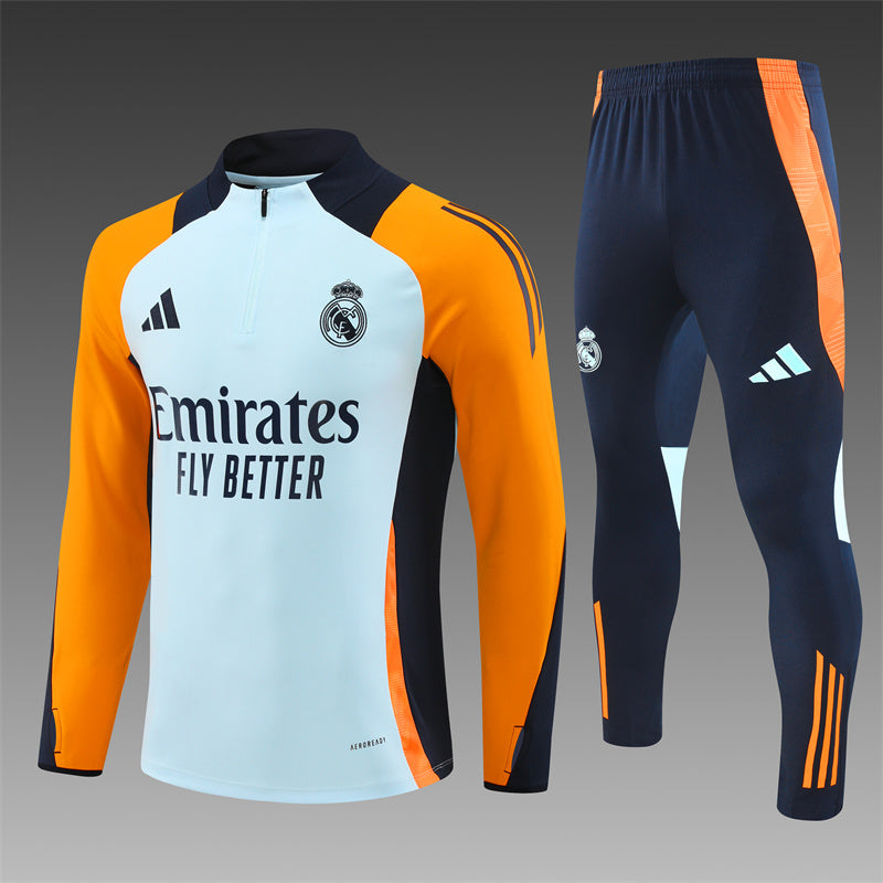 Survêtement Real Madrid - Blanc/Orange (Enfant)
