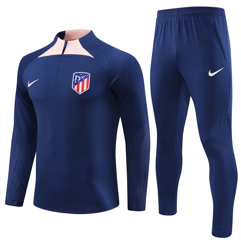 Survêtement Atlético Madrid 23-24 bleu roi (demi-zip)