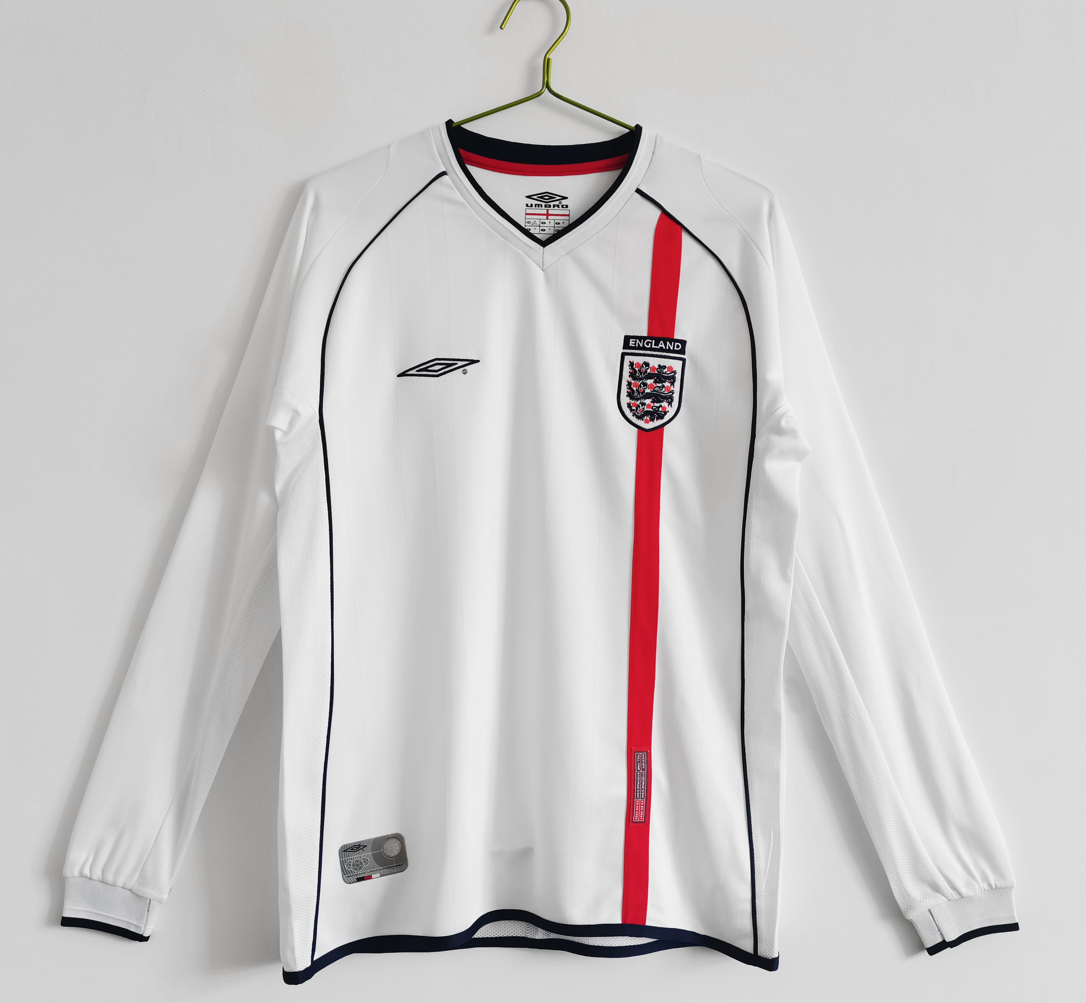 Maillot domicile Angleterre 2002 à manches longues