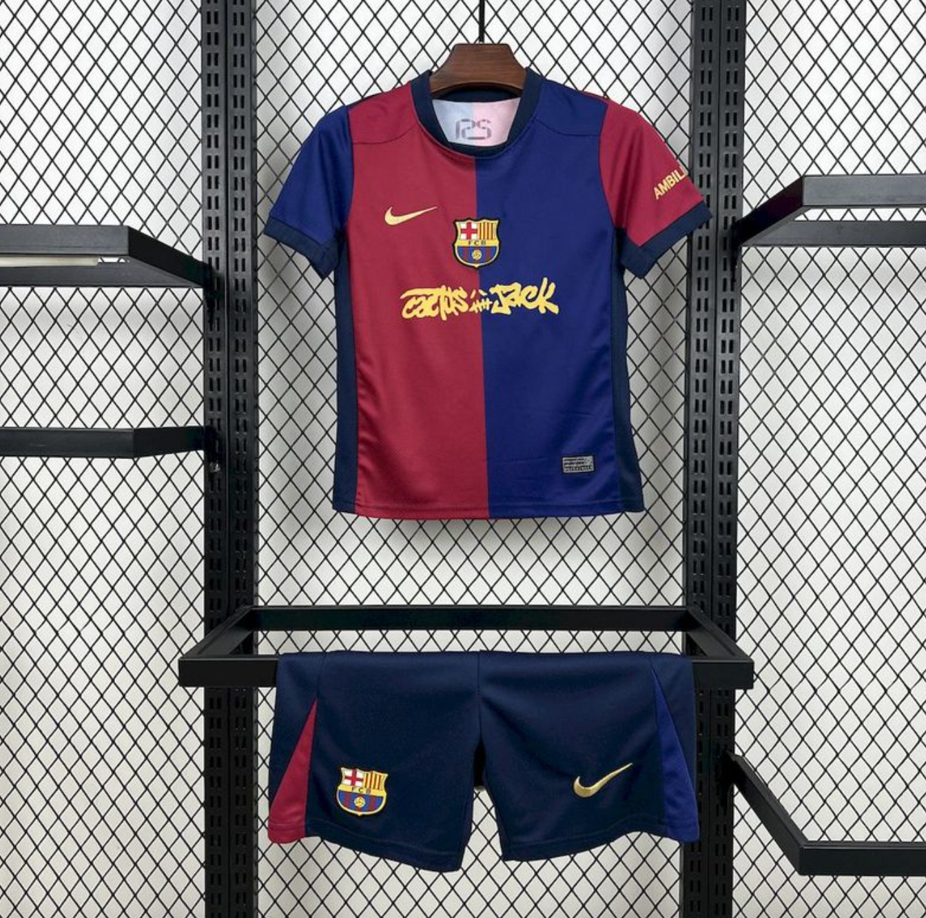 FC Barcelona × Travis Scott Kids Football Kit