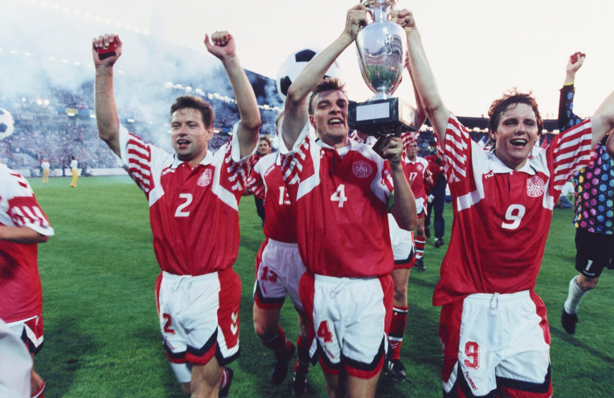 1992 Dänemark Retro-Heimtrikot