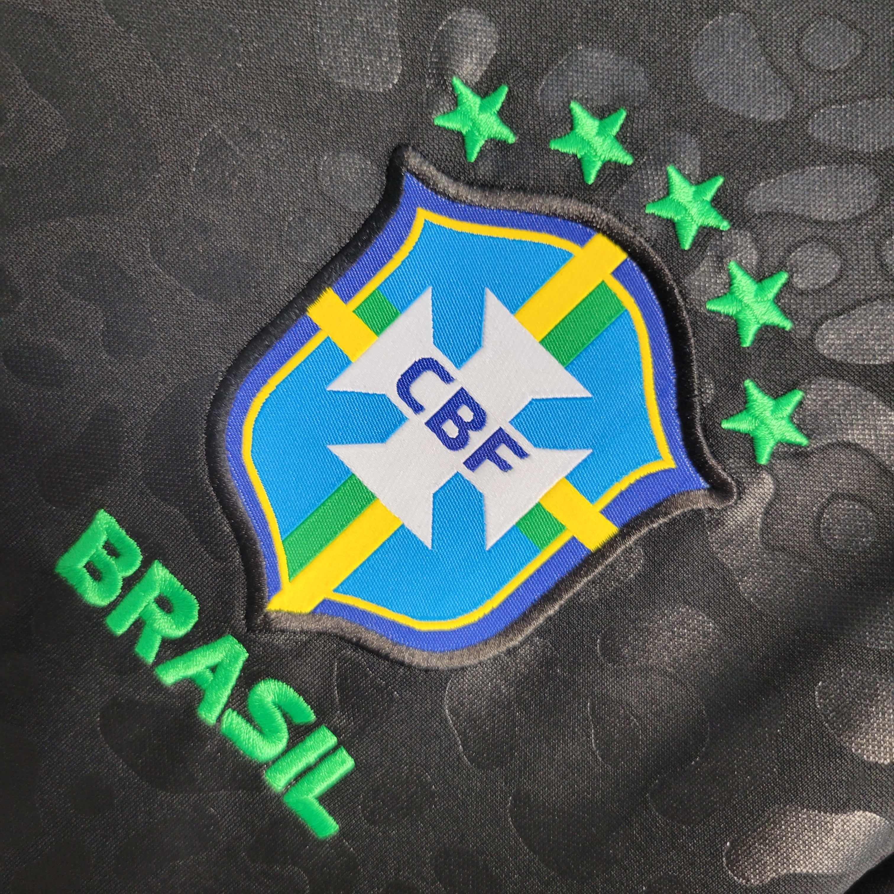 Brasilien Schwarzes Trikot Leopardenmuster 2024