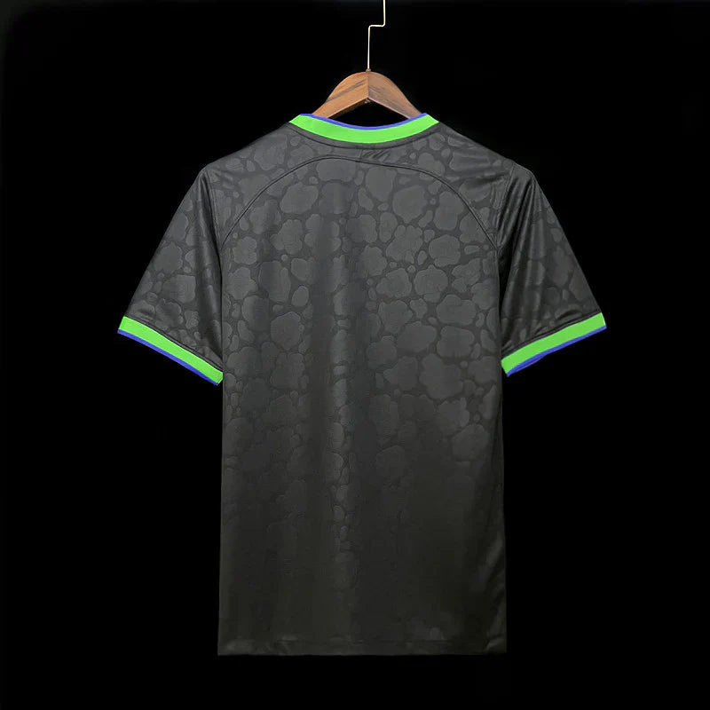 Brasilien Schwarzes Trikot Leopardenmuster 2024