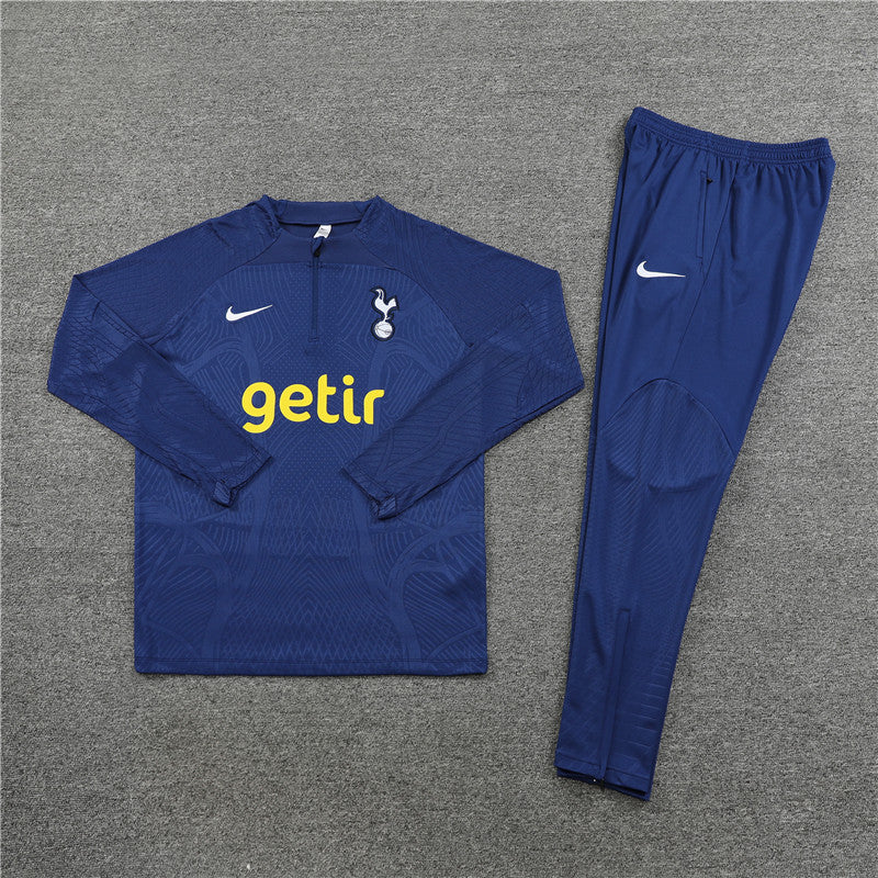 Dunkelblauer Tottenham-Trainingsanzug