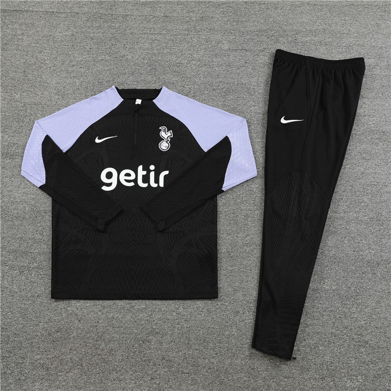 Schwarzer Tottenham-Trainingsanzug