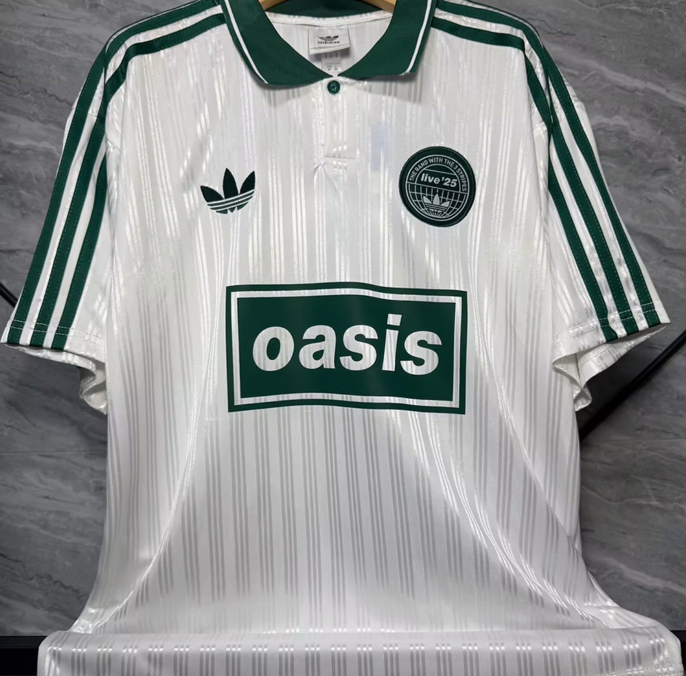 Oasis x Adidas Jersey Green and White