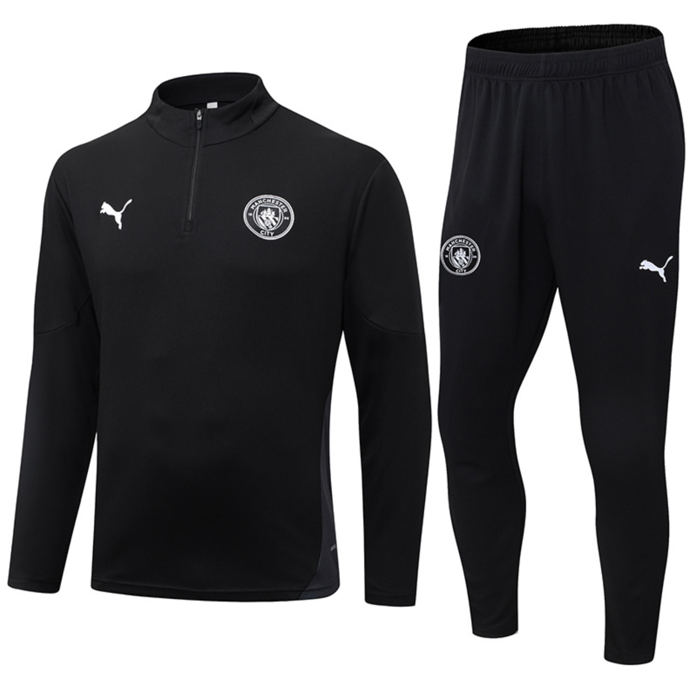 Manchester City 2025/2026 All Black Tracksuit
