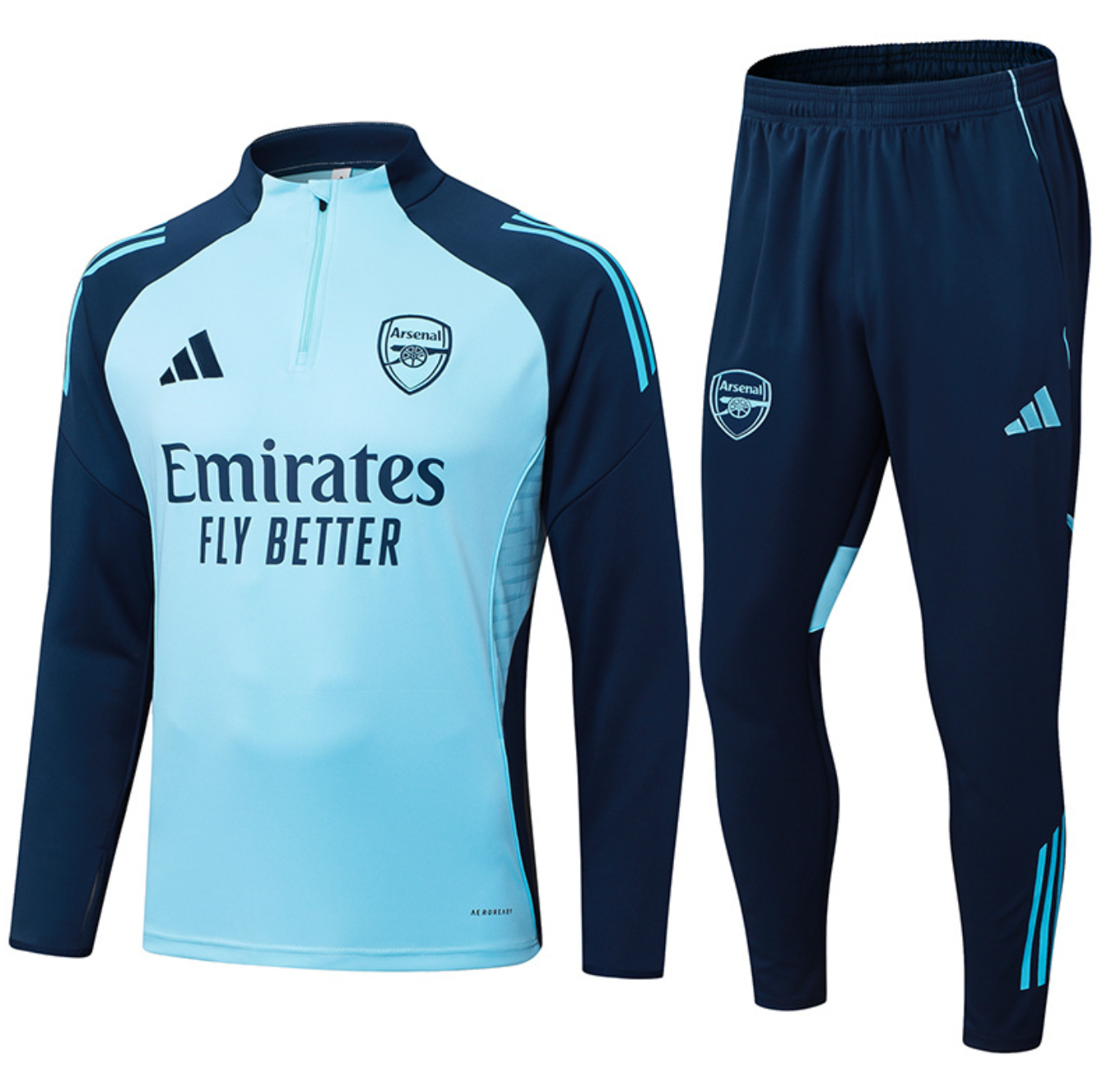Arsenal 2025/2026 Light Blue Half-Zip Tracksuit