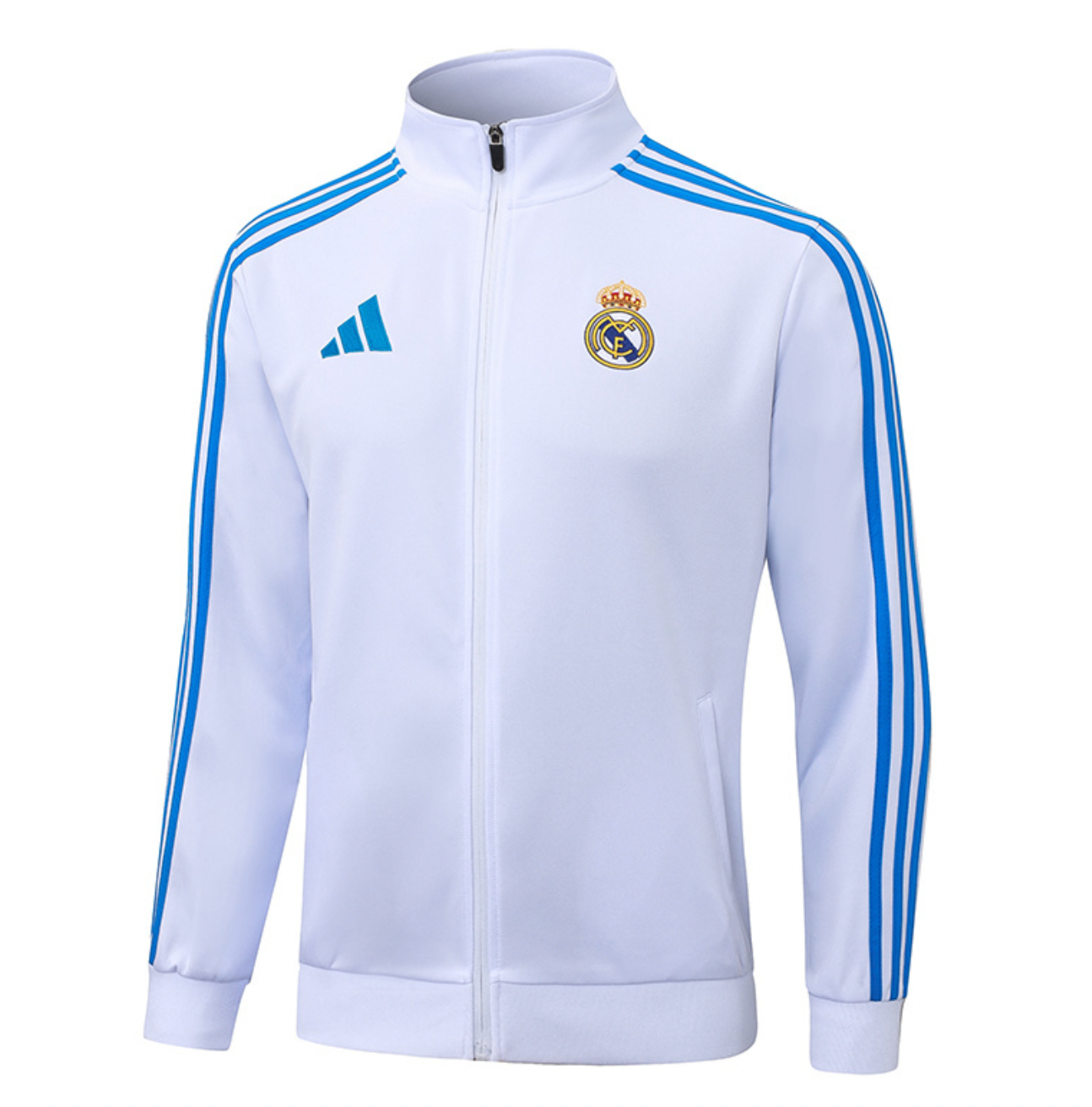 Real Madrid 2025/2026 White and Blue Tracksuit