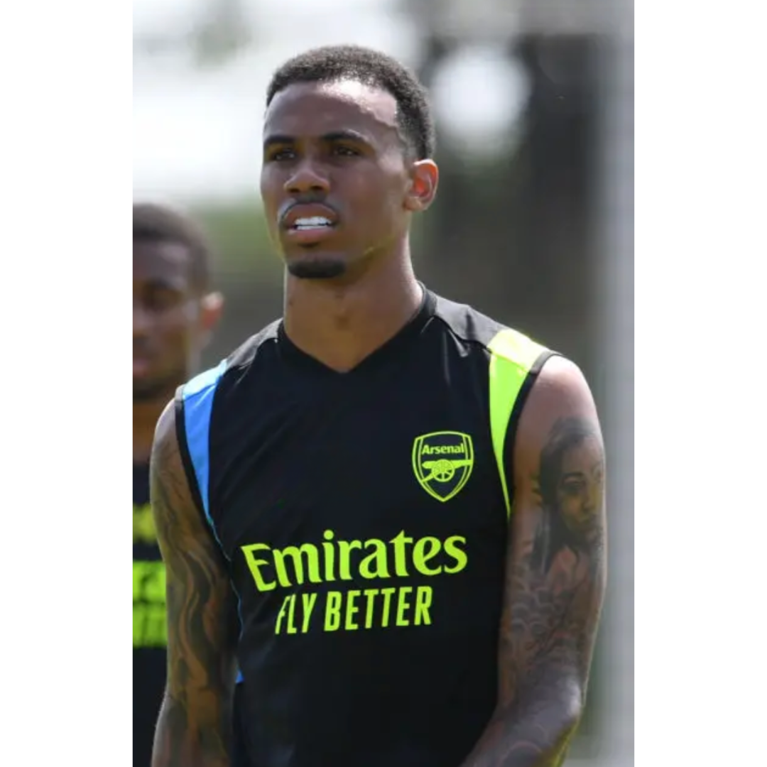 Ensemble d'entraînement d'avant-match d'Arsenal sans manches noir été 2023/2024